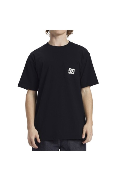 DC Μπλουζάκι με τσέπη με σχέδιο αστεριού, Μαύρο, Μεγέθους M