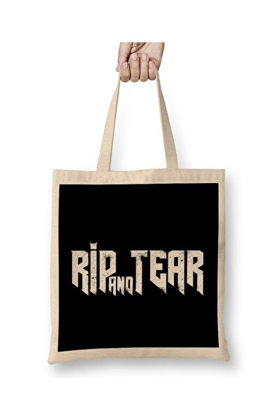 dekado حقيبة قماش Rip And Tear Doom 02 بمقبض طويل