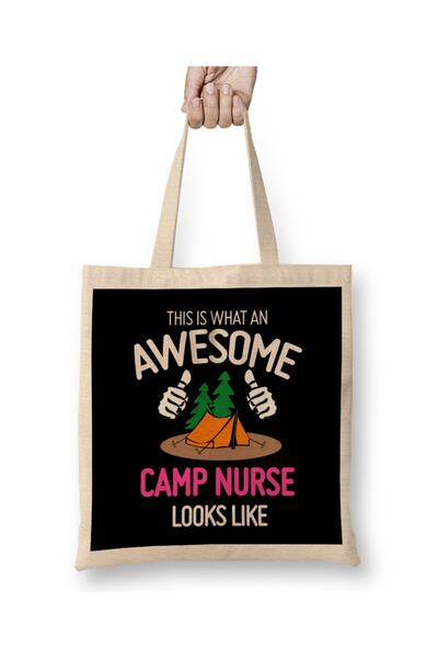 Generic Brand What An Awesome Camp Nurse يشبه حقيبة الحفاضات ذات المقبض الطويل