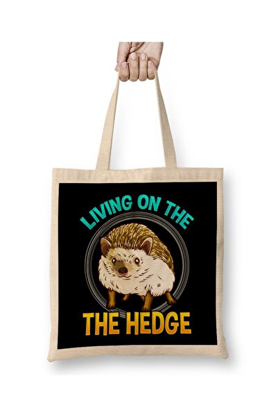 dekado Cute & Funny Living On The Hedge Adorable Pun Cloth Bag Long Handle
