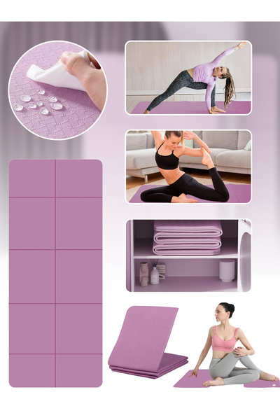 Leon Lifestyle Foldable Thickened Yoga Mat, Non-Slip Exercise Mat for Home Gy...