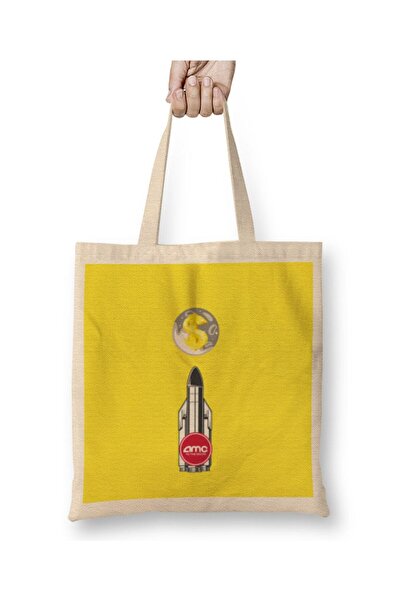 dekado حقيبة قماش Amc Stock To The Mon DAY MERCH بمقبض طويل