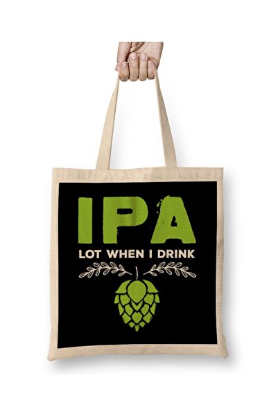 Generic Brand لطيف IPA الكثير عندما أشرب مضحك البيرة شارب حقيبة القماش مقبض طويل
