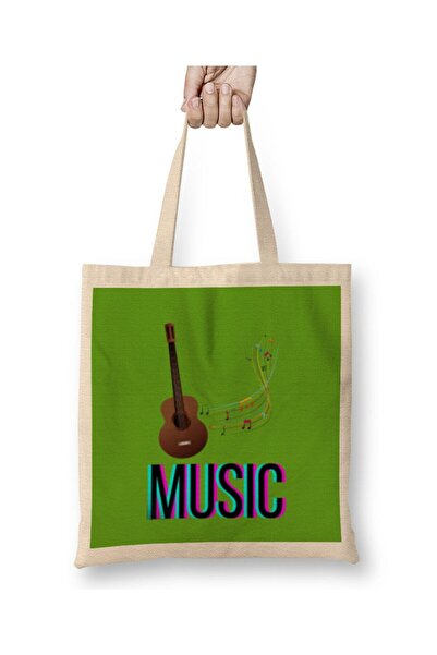 dekado Music Music Music Cloth Bag Long Handle