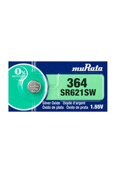 MURATA 1 Piece 364 Battery SR621SW 1.55V Silver Oxide