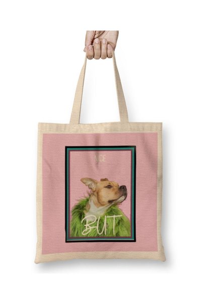 dekado NICE BUT DOG Lover Gift Cloth Bag Long Handle