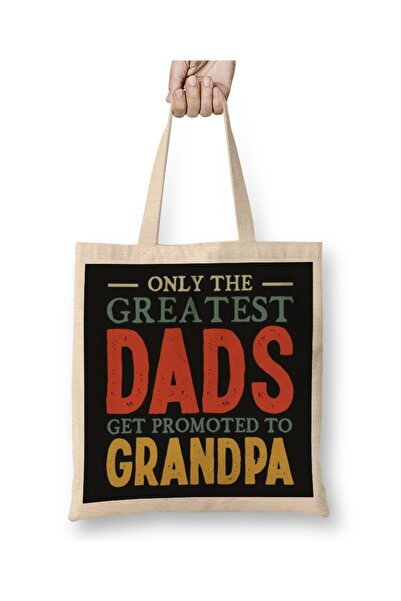 dekado Only The Best Dads Get Promoted To Grandpa 01 Cloth Bag Long Handle