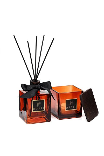Missi Simple Luxe Collection-Dark Amber Oda Kokusu ve Mumluk Seti