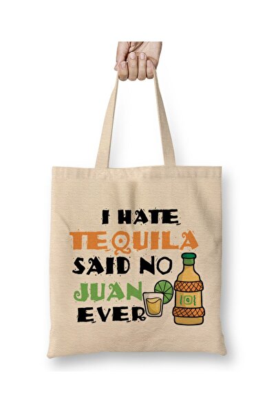 Generic Brand حقيبة قماش I Hate Tequila Said No Juan Ever Cinco De Mayo بمقبض...