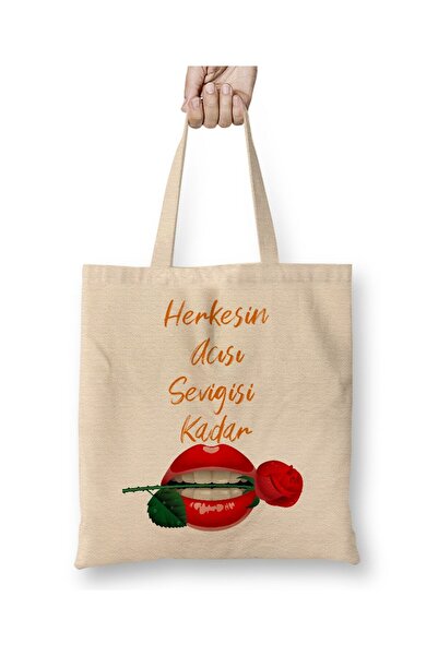 Generic Brand Valentine Love Affection Funny 01 Cloth Bag Long Handle