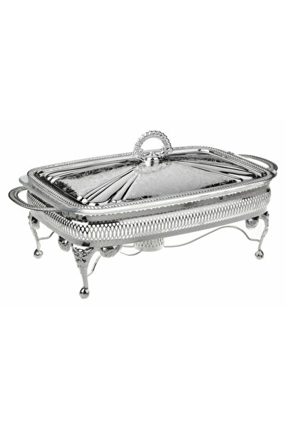 ROY KING Qa 46 Rectangular Footed Oven Dish Silver 39Cmx20Cmx18Cm