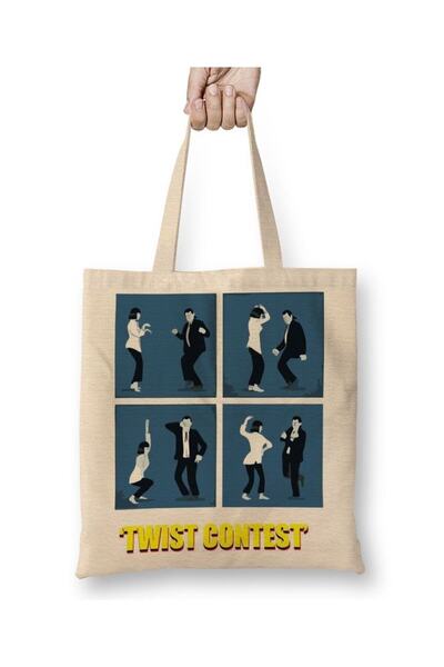 dekado Pulp Fiction Twist Contest Concurso Danish Mia E Vicent 2 Tote Bag Lon...
