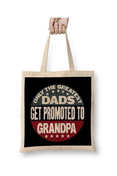 dekado حقيبة قماش طويلة المقبض من Only The Best Dads Get Promoted To Grandpa 03