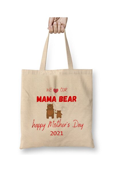 dekado حقيبة قماش Happy Mothers Day 2021 بمقبض طويل