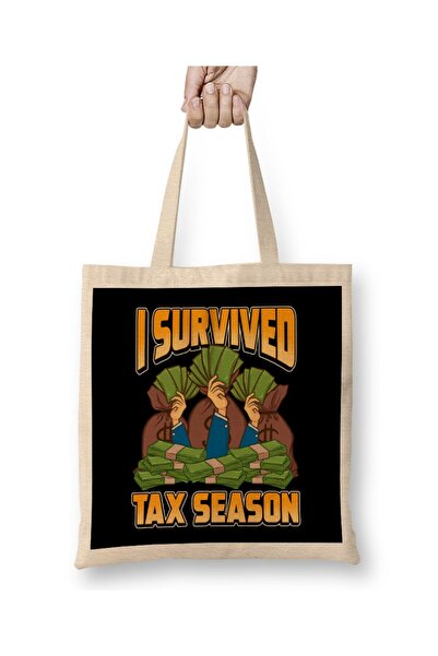 dekado حقيبة حمل من Funny Accounting I Survived Tax Season بمقبض طويل