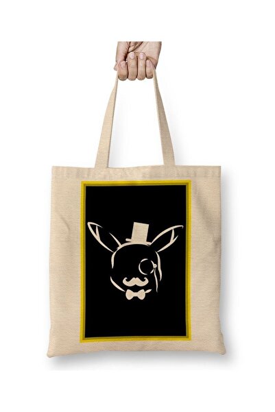 dekado Pikachu Gentleblack Tote Bag Long Handle