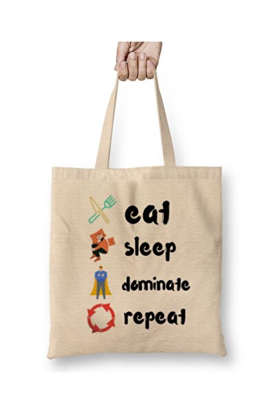 dekado حقيبة حمل Eat Sleep Dominate Repeat ذات مقبض طويل