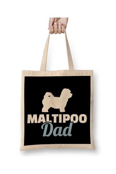 dekado حقيبة قماش Maltipoo Dad 01 بمقبض طويل