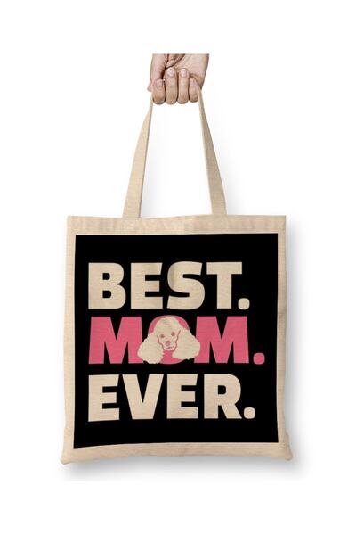 dekado Poodle Mom 01 Cloth Bag Long Handle