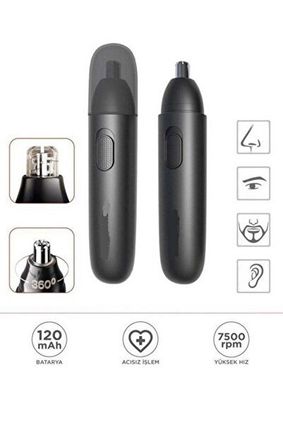 Tastech GT-2220A Taşınabilir USB Şarj Edilebilir Burun Kulak Kıl Alma Kılı Kesme Makinesi Nose Hair Machine
