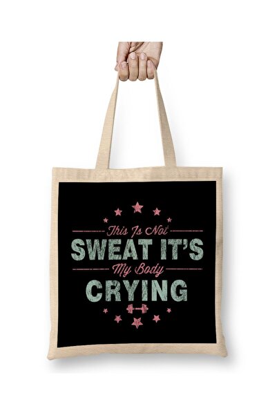 dekado حقيبة حمل مضحكة هذه ليست عرقًا، إنها My Body Crying Gym بمقبض طويل