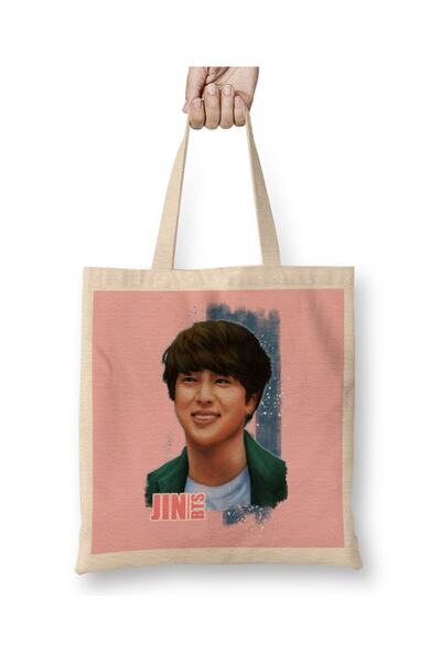 dekado حقيبة قماش BTS Jin 01 بمقبض طويل