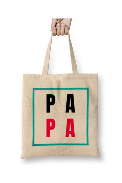 Generic Brand حقيبة قماش P A P بمقبض طويل