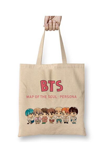 dekado حقيبة قماش Kpop Bts Chibi Map Of The Soul Persona بمقبض طويل