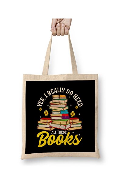 dekado Yes, I Really Do Need All These Books Bookworm Tote Bag Long Handle