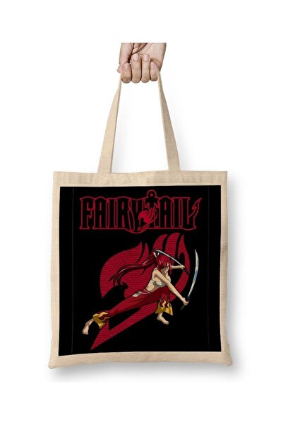 dekado حقيبة قماش من Fairy Tail Erza Scarlet Two Swords Anime Manga بمقبض طويل