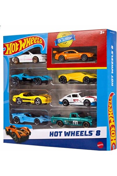 Mattel Games HW Mașinuțe de jucărie, pachet de 8, asortate, AST HPV78 WB6