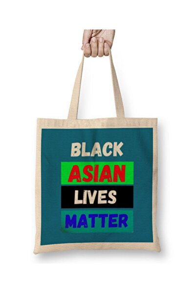 dekado حقيبة قماش Black Asian Lives MATTER Stop AAPI Hate بمقبض طويل