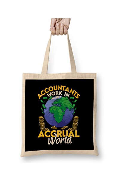 Generic Brand حقيبة قماشية من Funny Accountants Work In Accrual World CPA بمق...