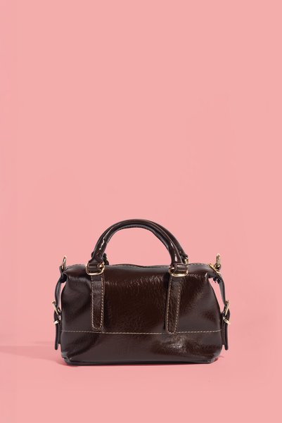 westbag 2'li Parlak Rugan Deri Star Charm Detaylı El ve Omuz Askılı Çanta