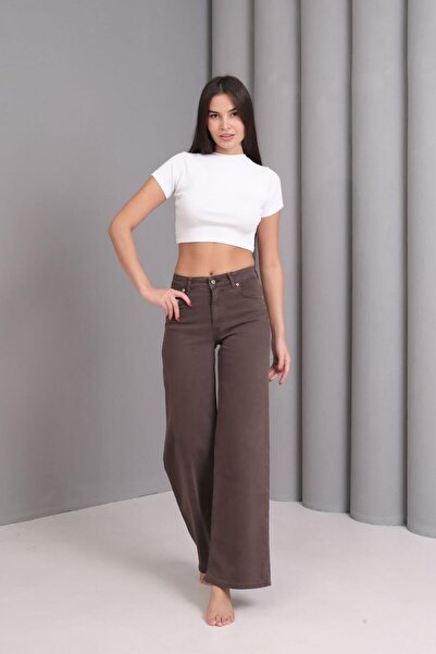 Shopping Shop جينز واسع الساق - بني