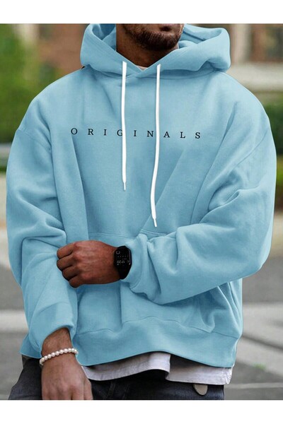 EYAX MODA UNISEX Büyük Beden Kapüşonlu Sweatshirt