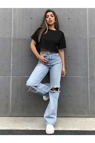 EYAX MODA Tricou Crop