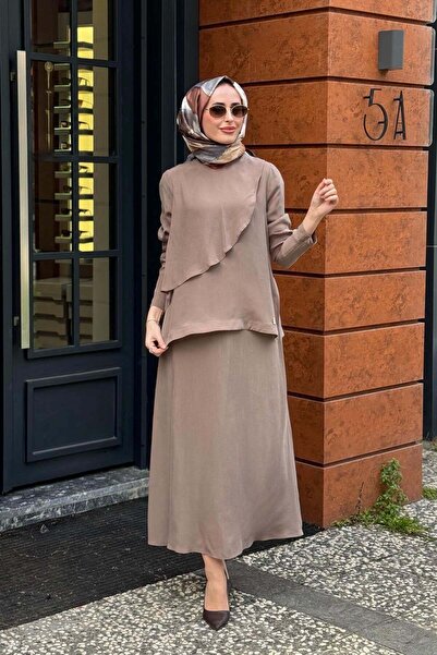 MISS DALIDA Etekli Takım T26Y-6035 Vizon
