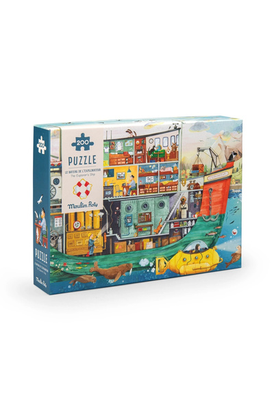 Moulin Roty Παζλ υποβρύχιας παρατήρησης 200 κομμάτια με αφίσα και μεγεθυντικό...