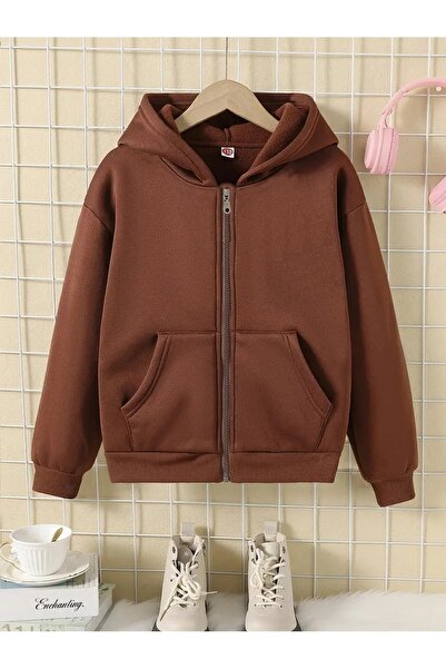EYAX MODA Girl/Boy Zippered Hooded Sweatshirt