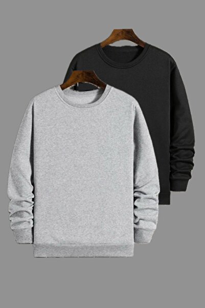 EYAX MODA 2-Piece Crew Neck Unisex Oversize Sweatshirt