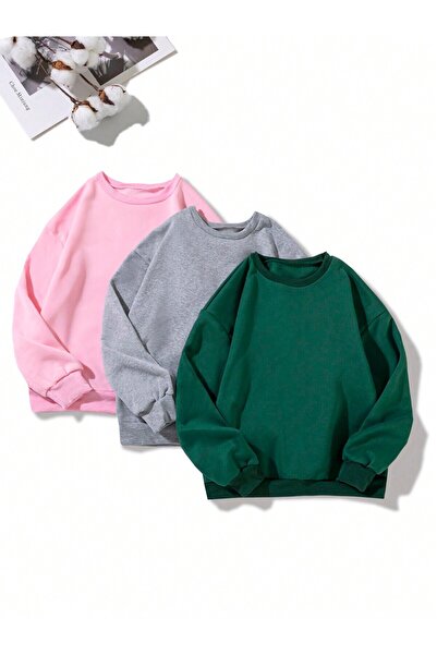 EYAX MODA Unisex 3-Pack Zero Collar Oversize Sweatshirt Eyaxx Sportwear Company