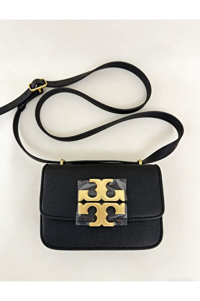 tory burch Eleanor Satchel in Pebbled Leather حقيبة كتف بقفل على شكل حرف: الأ...