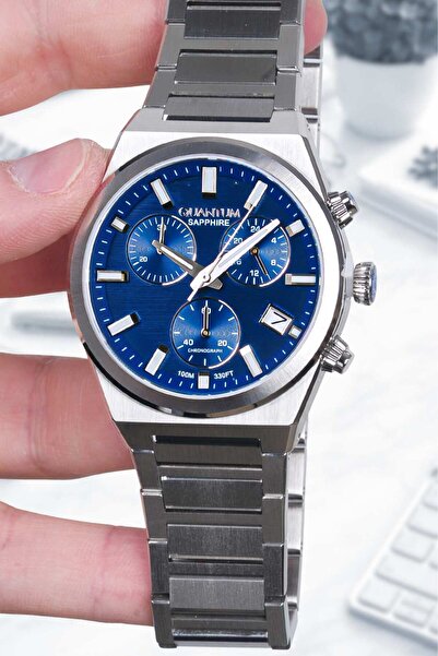 Quantum Original Steel Case Sapphire Glass Men's Wristwatch 10 Atm Water Resi...