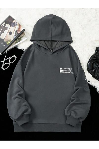 EYAX MODA Unisex Printed Oversize Hooded Sweatshirt Eyaxx Sportwear Company