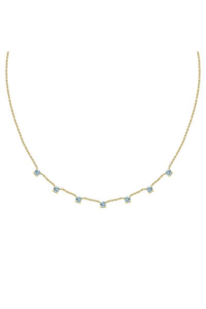 MORELLATO Treasures Necklace, 925 silver, gold, blue crystals, chain length 4...