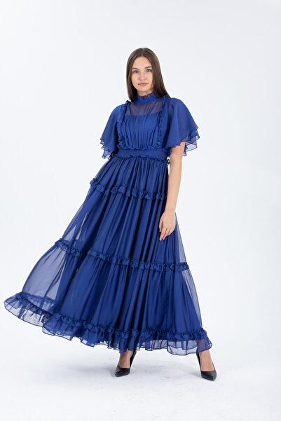 Stylish Fashion Stylish Fashion Turkish High End Long Blue Dress