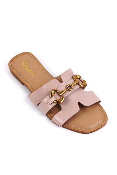 mm Papuci de dama , usori si comozi , cu detaliu auriu G-56-PINK