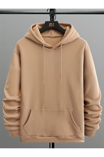 EYAX MODA Men's Large Size Hooded Sweatshirt