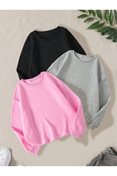 EYAX MODA Unisex 3-Pack Zero Collar Oversize Sweatshirt Eyaxx Sportwear Company